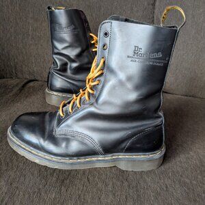 Dr. Martens Black 10-Eye Boots - Mid Calf - Size 11